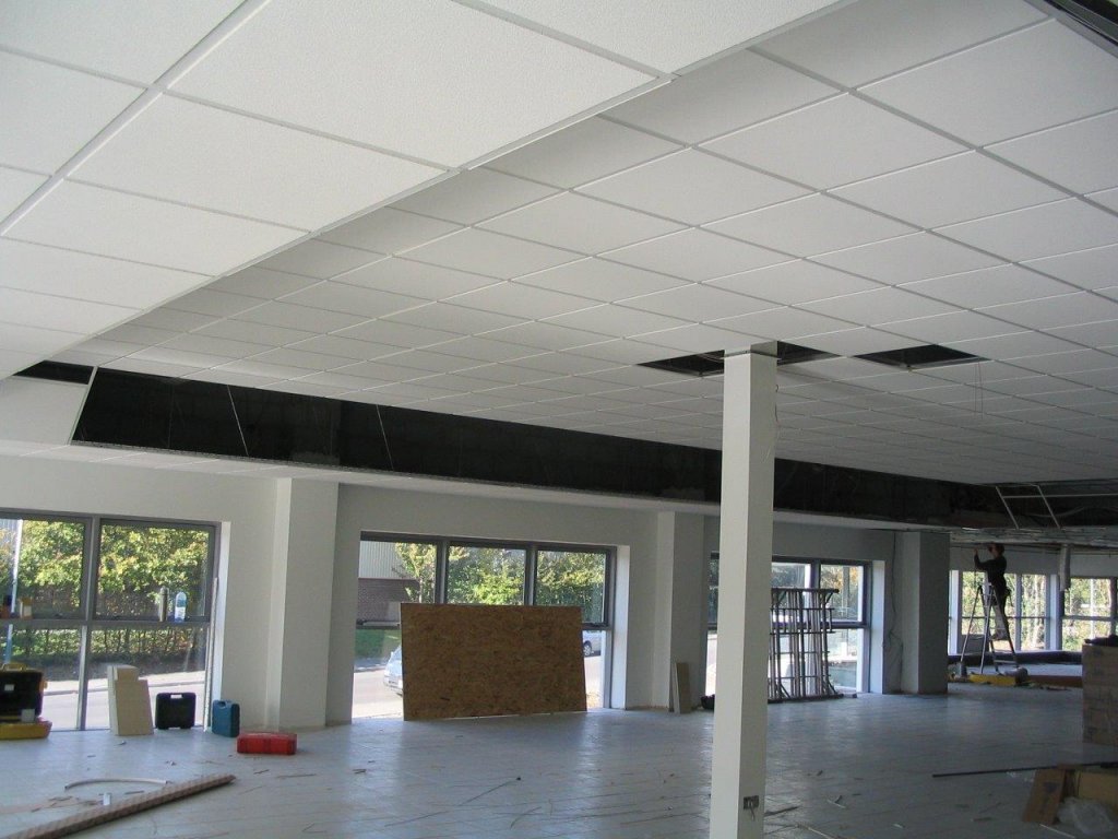 Suspended ceiling for chippenham Motor Co.