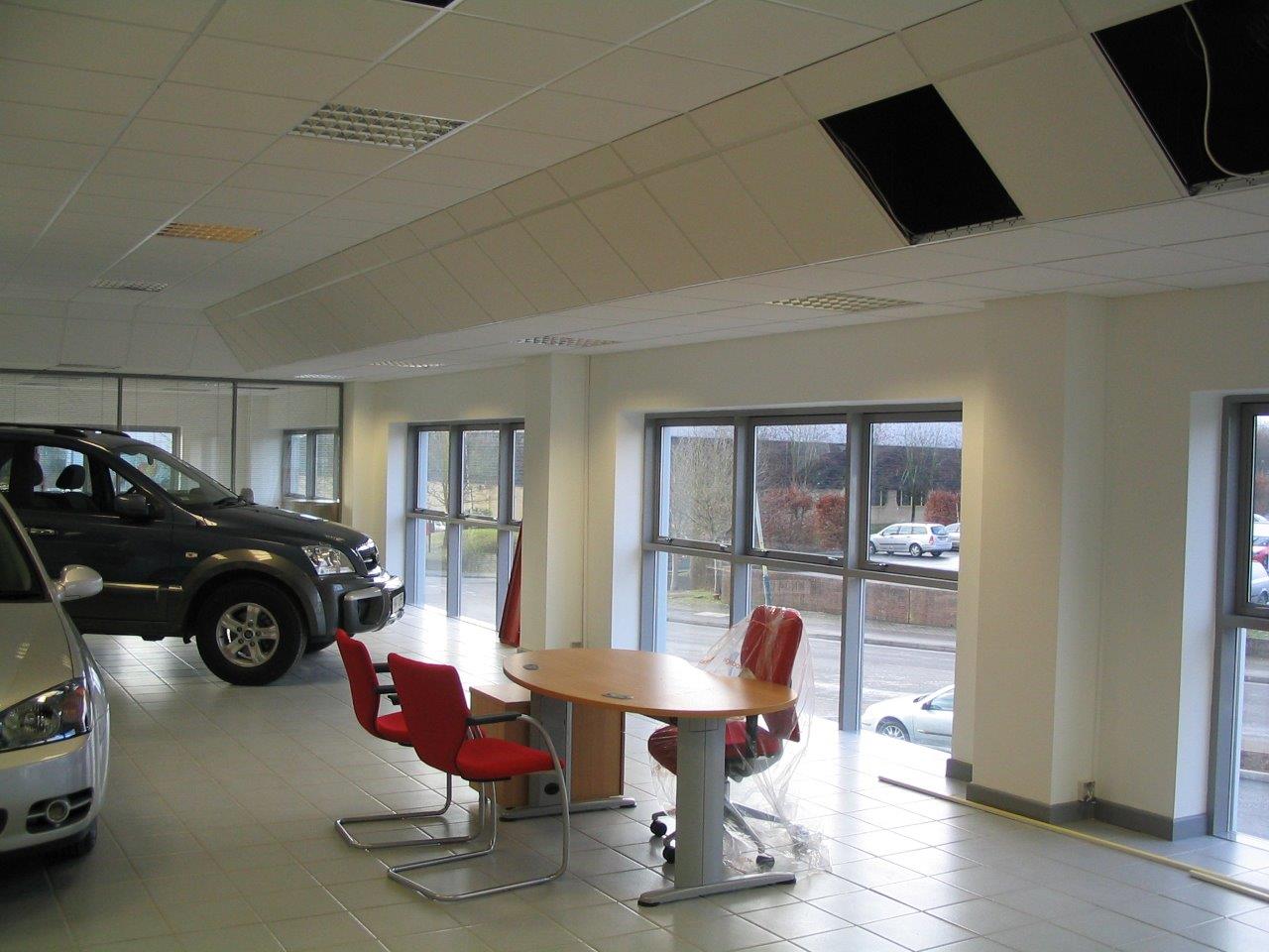 Suspended Ceiling for Chippenham Motor Co Cre8tive Interiors Limited