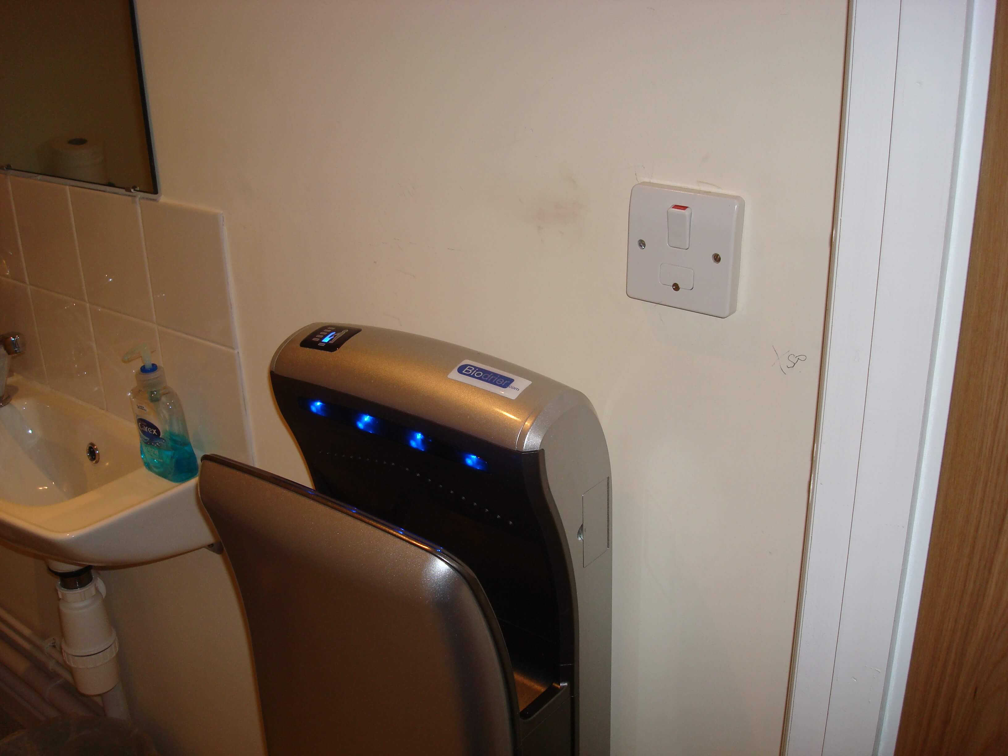Hand dryers in the new toilets