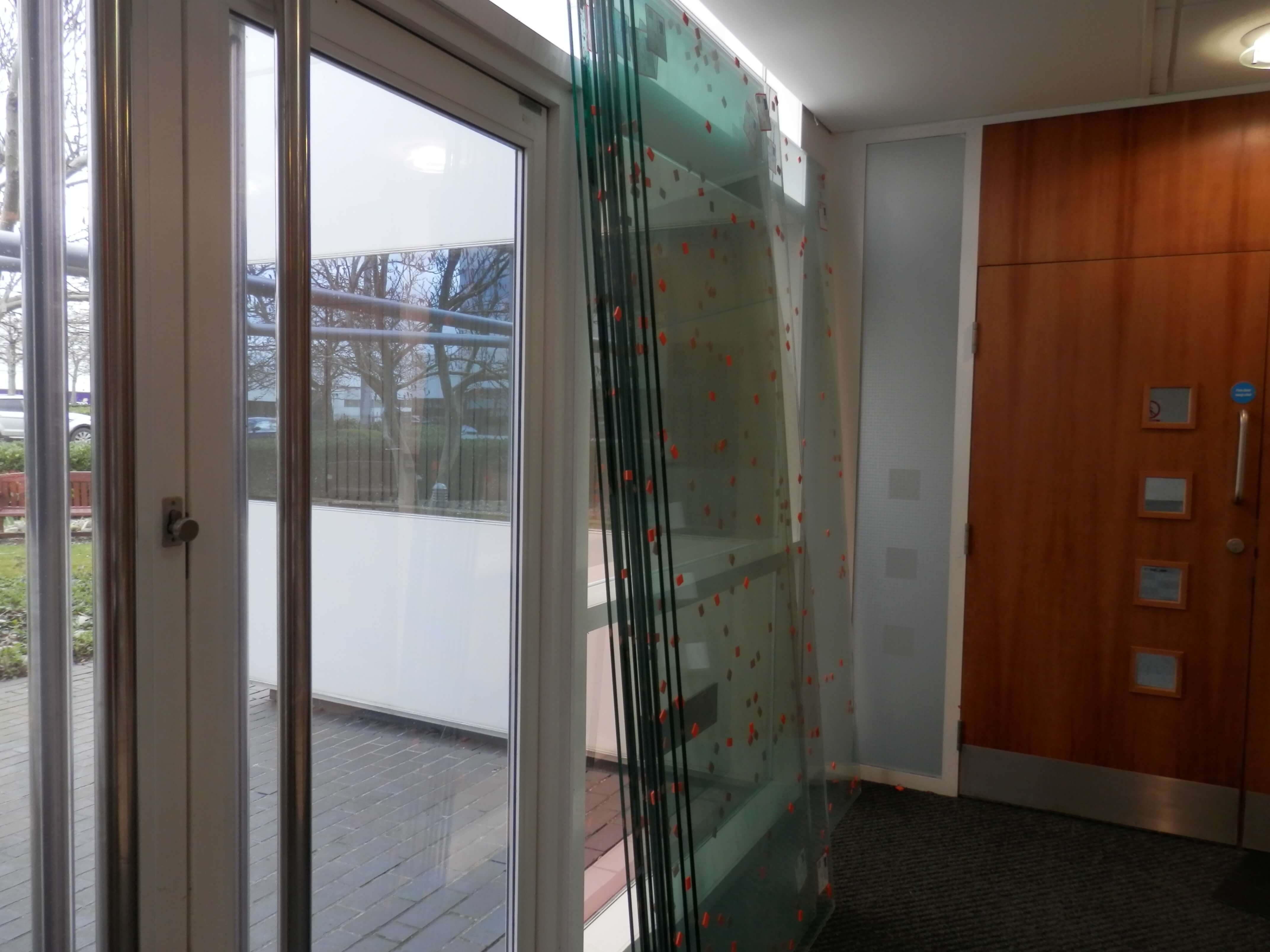 Lots of glass sheets to go in the glass partitioning.