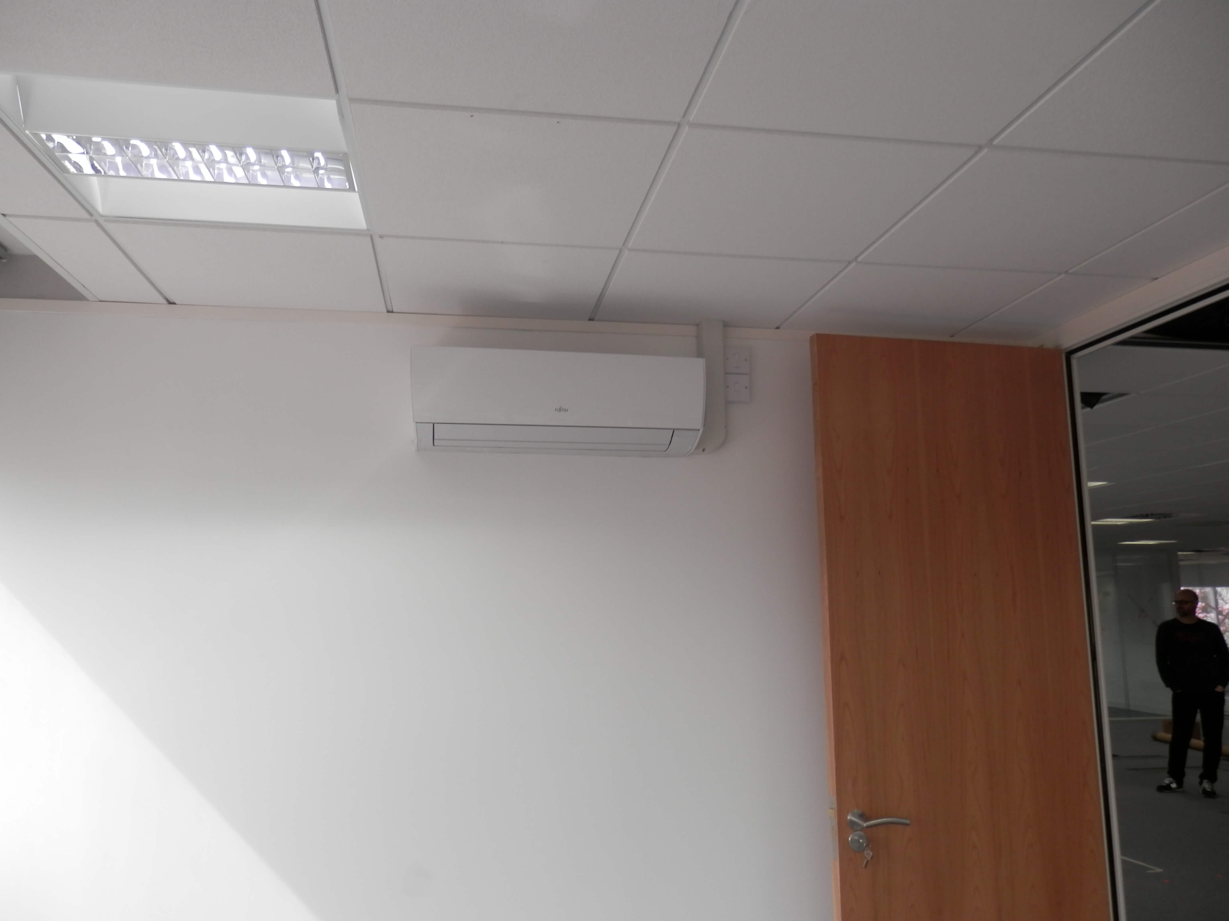 Fujitsu air conditioning unit finished installation.