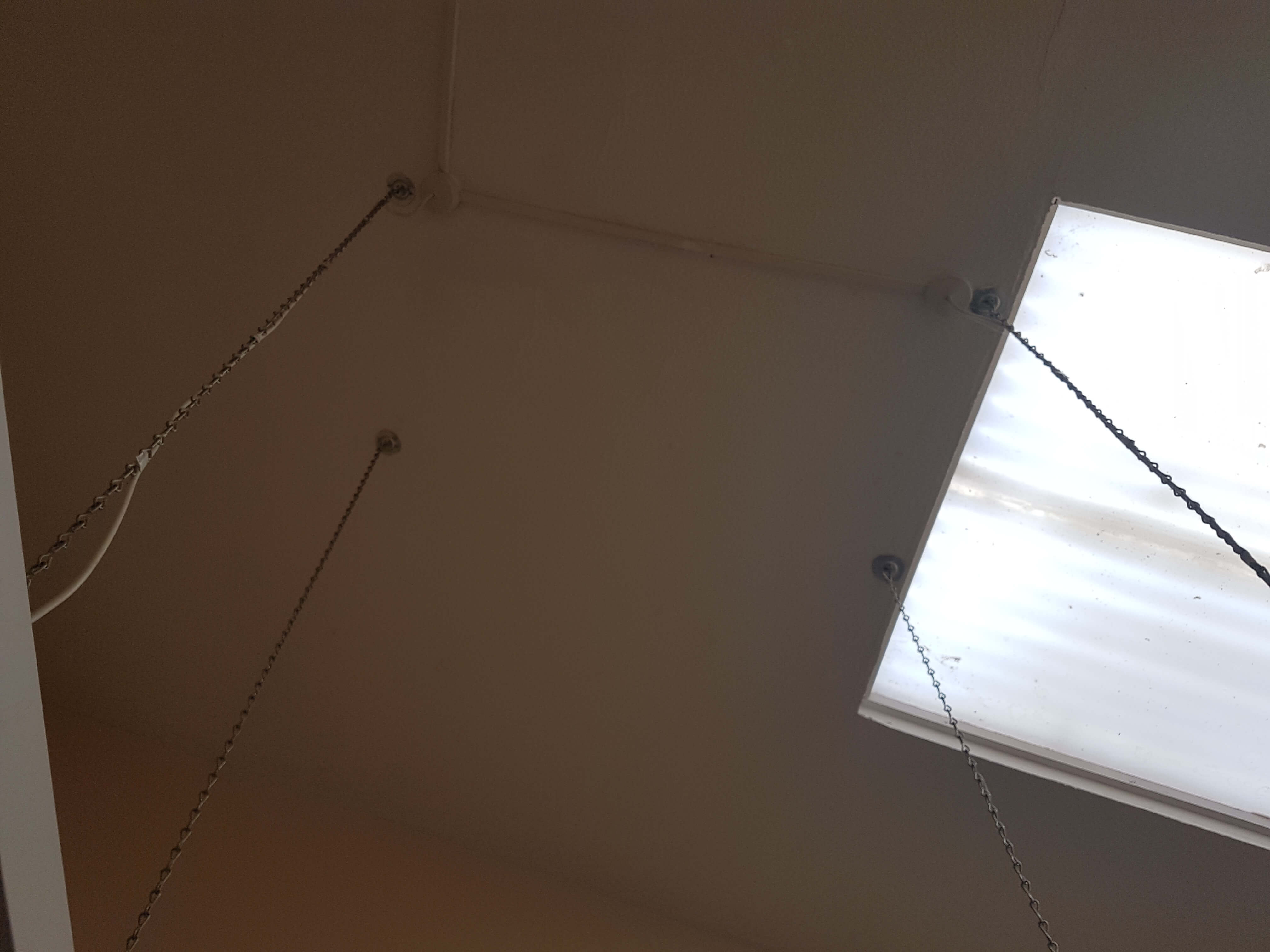 Basic plastic skylight letting out heat