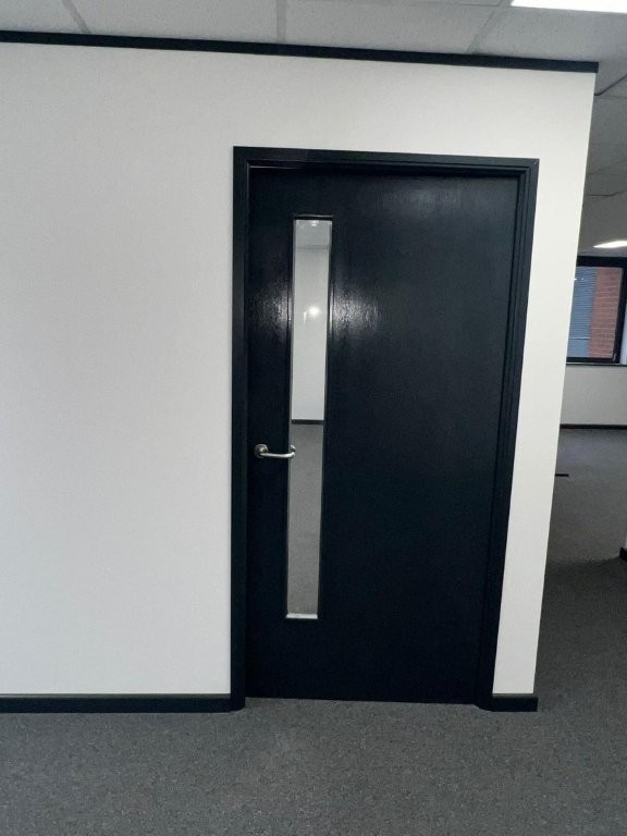 New doors painted in RAL gloss to match existing