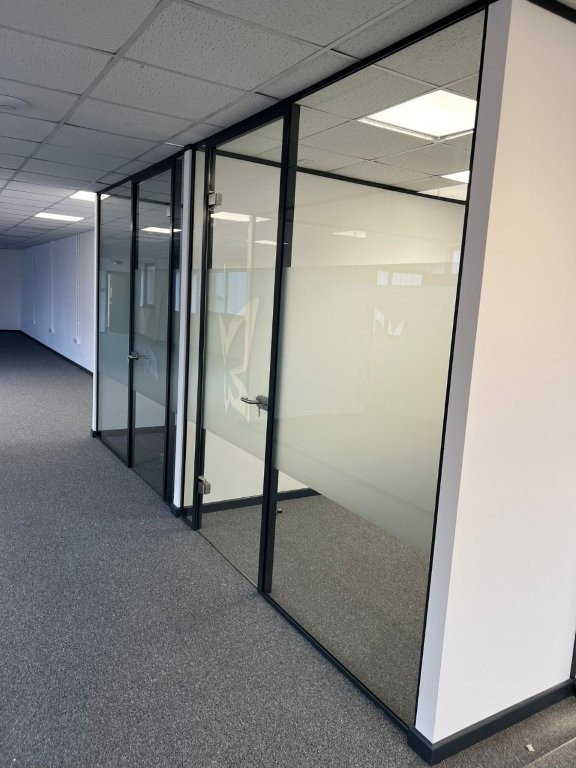 Full height glass doors