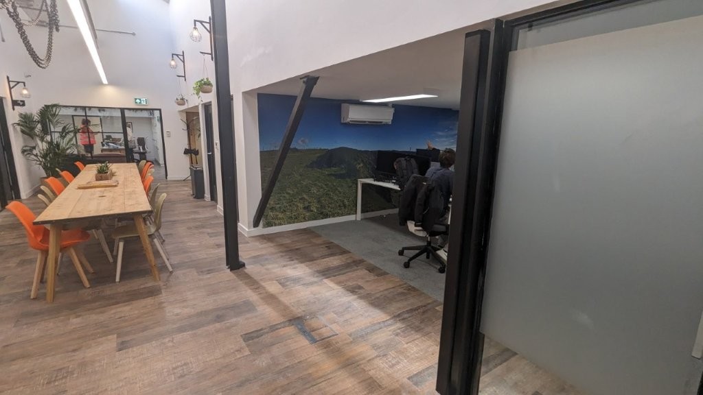 New opening with steel exposed