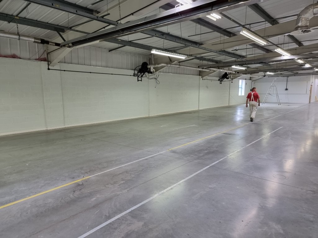 All block walls painted