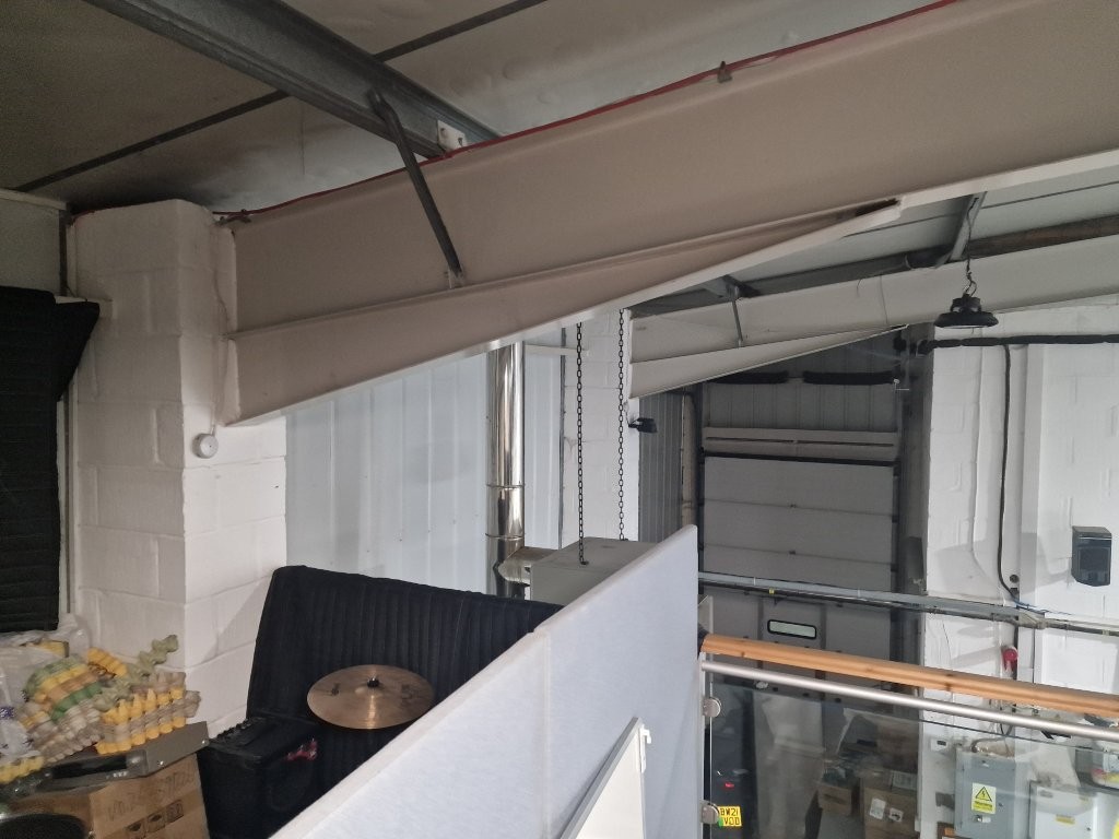 Angled roof, so a bit hard