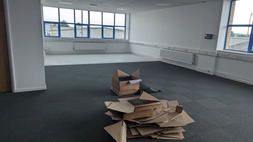 New commercial carpet installed at Fabrinet.