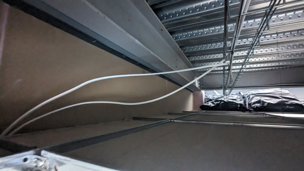 Boards fitting above the suspended ceiling line