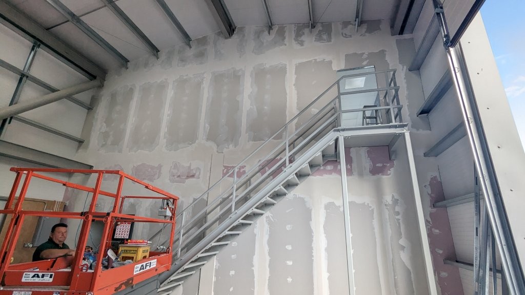 Tape and jointed ready for painting