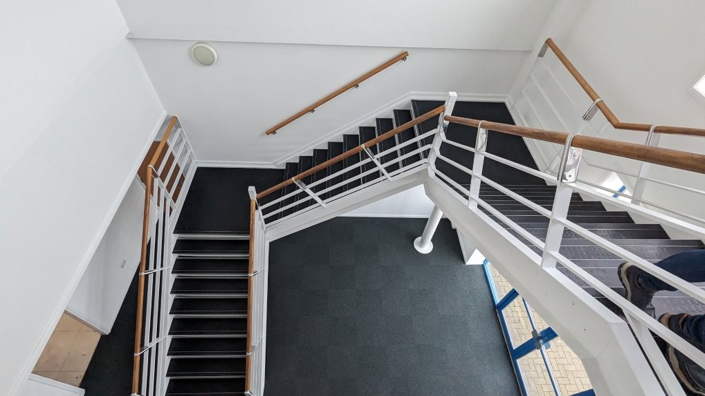 Painted complicated staircase