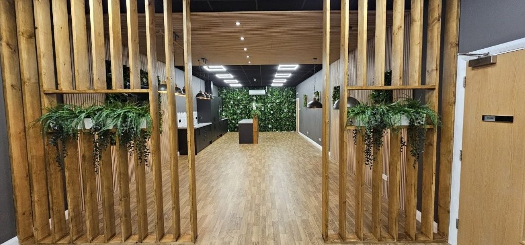 Timber screens with plantwall