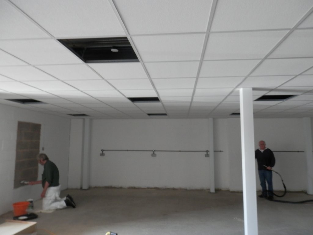 Completed ceiling ready for lighting