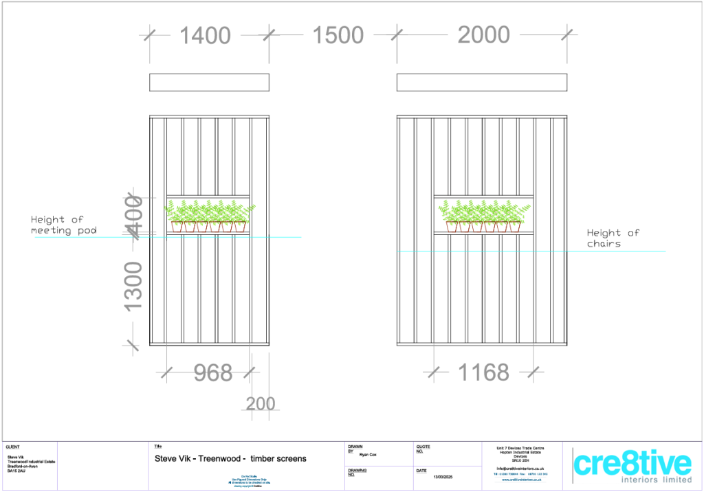 Timber screen detail plan