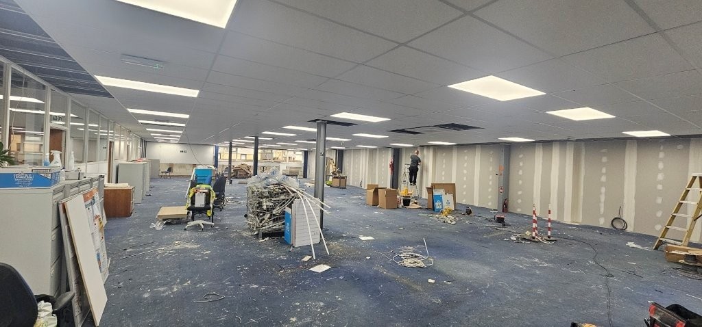 New ceiling being installed