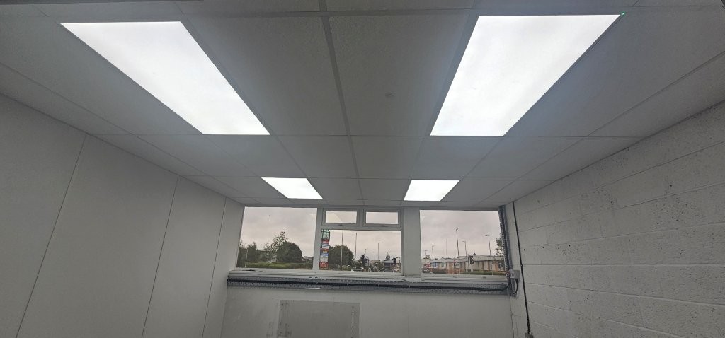 New suspended ceiling with LED lights