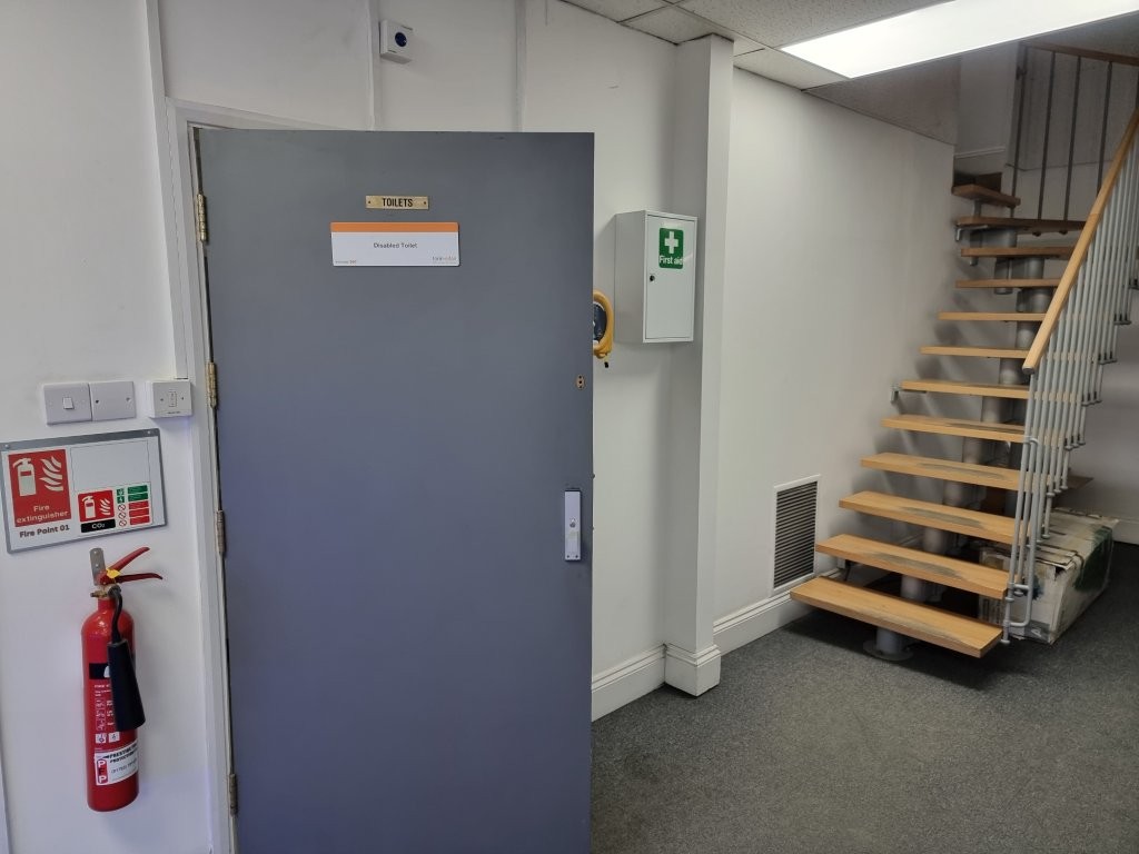 Stairs and customer toilet