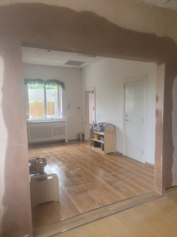 Plastered and cleaned